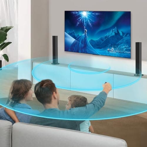 MZEIBO Sound Bar for Smart TV, 80W Bluetooth Soundbar 2 in 1 Detachable Design, Deep Bass, Home Theater Surround Sound, ARC/Optical/AUX Connections for TV/PC/Gaming/Projectors 7