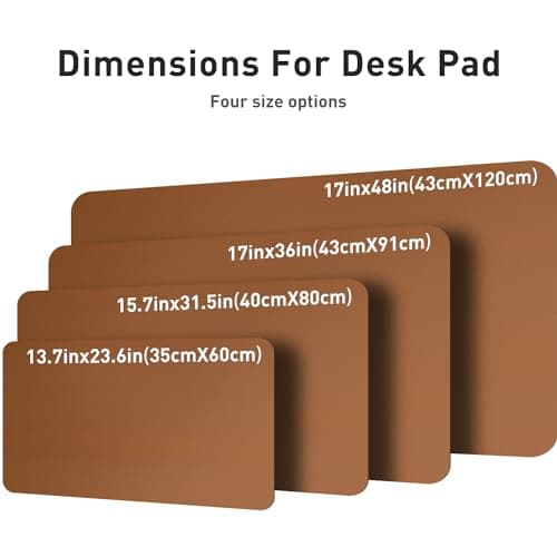 Aothia Leather Desk Pad Protector, Mouse Pad, Office Desk Mat, Non-Slip PU Leather Desk Blotter, Laptop Desk Pad, Waterproof Desk Writing Pad for Office and Home (Brown,23.6" x 13.7") 8