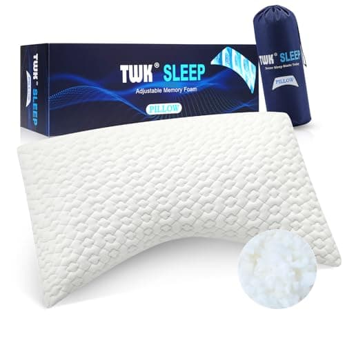 TWK Original Adjustable Bed Pillow for Sleeping, Good for Side, Back & Stomach Sleeper with Washable Removable Cover, Additional Foam Fill Included (White, Queen XL(1 Pack)-20.5'*30.5')