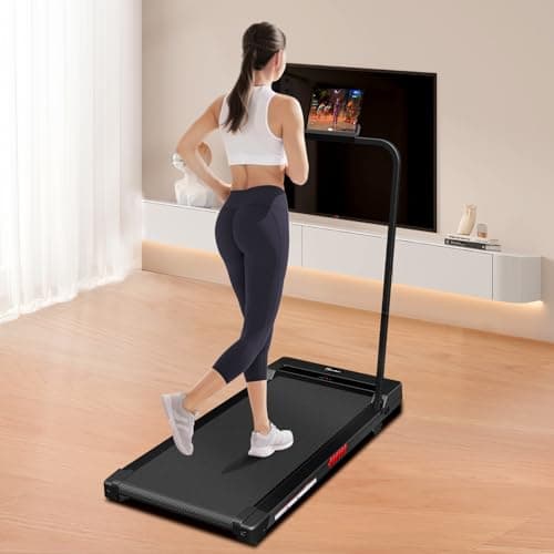 ApexNexus Walking Pad Treadmill for Office Home, 3.0HP Quiet Folding Treadmills with 300 LBS Weight Capacity, Walking Pad with Handle Bar, Portable Under Desk Treadmill with Remote Control 7