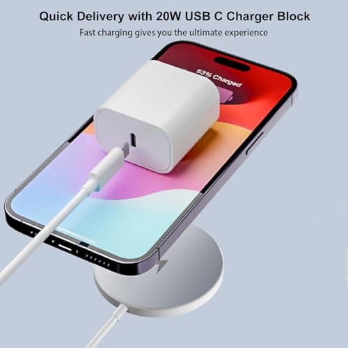 Magnetic Wireless Charger Fast Apple Mag-Safe Charger for iPhone 16 Pro Max/16 Pro/iPhone 15Pro Max/15 Plus/14/13/12/AirPods 3/2/Pro/Pro 2 Magnet Charging Pad Mag Safe Chargerwith Dual Charging Ports 6