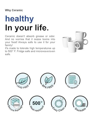 LE TAUCI 3 oz Espresso Cups, Ceramic Demitasse Cup, Mini Coffee Mugs for Home or Office, Stackable Expresso Shots Cup Perfect for Espresso Machine, Set of 4, White 6