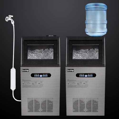 Winado Commercial Ice Maker 110LBS/24H, Stainless Steel Freestanding Ice Maker Machine w/ 24LBS Storage Bin, Auto Clean Under Counter ice Machine for Home, Restaurant, Bar, Hotel, Store 5