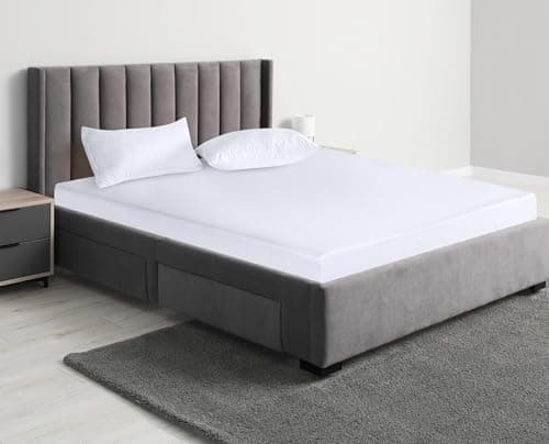 Queen Size Mattress Protector Waterproof, Premium 200 GSM Terry Mattress Cover, Soft & Breathable Bed Cover, Fitted Sheet Style Stretchable Deep Pockets 17" by Utopia Bedding (White) 5