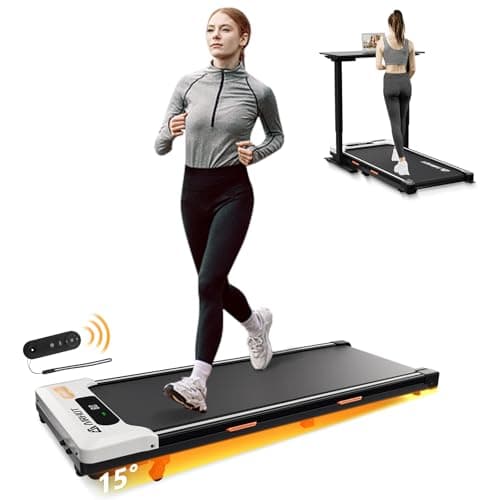 AIRHOT Walking Pad with Incline, 4 in 1 Under Desk Treadmill for Walking and Jogging, Portable Walking Treadmill with Remote Control Lanyard for Home, 2.5HP Low-Noise Desk Treadmill in LED Display