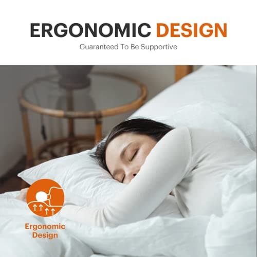 Acanva Basic Bed Pillow Soft Rest Cushion Stuffer for Sleeping, Standard, White 2 Count 6