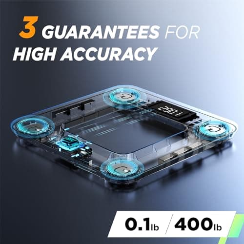 Scale for Body Weight and Fat Percentage, RunSTAR Digital Accurate Bathroom Smart Scale with Large Display, FSA&HSA Eligible 13 Body Composition Analyzer Sync App 7