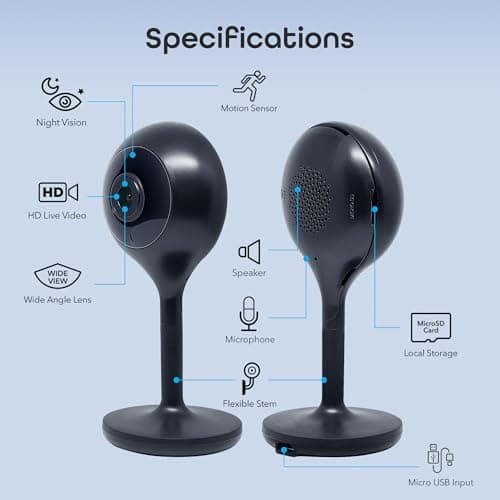 Geeni Look 1080p Indoor Security Camera – 1-Pack Full HD WiFi Indoor Camera with 2-Way Audio, Motion Detection, & Night Vision – Support for Alexa & Google Assistant 9