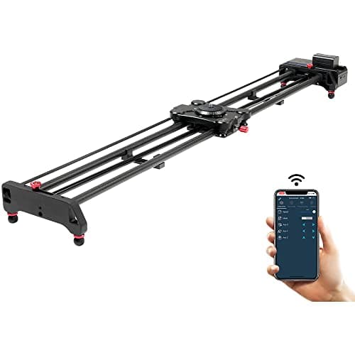GVM SLIDER-120 Wireless Professional Carbon Fiber Motorized Camera Slider, Support Video Mode, Time-Lapse Photography, Horizontal, Tracking and 120° Panoramic Shooting