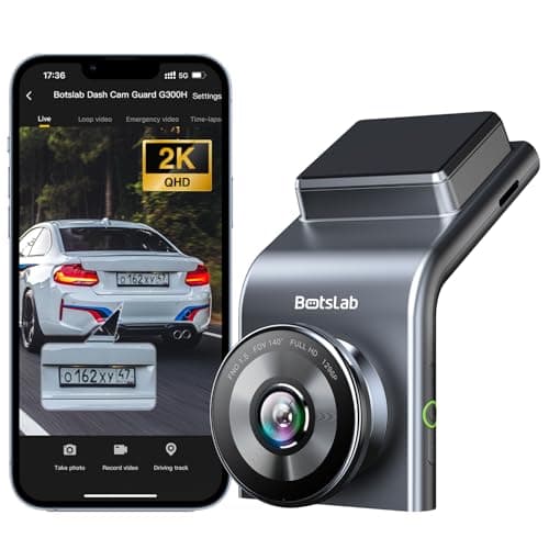 BOTSLAB 2.5K Front Dash Cam, 170° Wide Angle Car Camera Front, Color Night Vision, Built in WiFi GPS, 24/7 Parking Mode, WDR, Emergency and Loop Recording(No SD Card)
