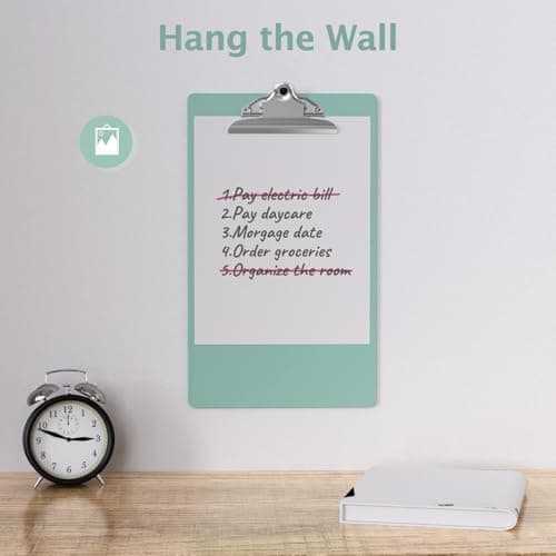 Macroclo Legal Size Clipboard, Deep Green Plastic 8.5 x 14 Clip Board for Lawers, Heavy Duty Butterfly Clip, 9 x 15 in, Office & School Supply 6