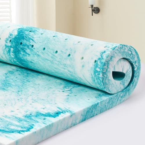 SIEMOUR 3 inch Memory Foam Mattress Topper Twin XL for College and Dorm, Gel Infused Memory Foam Mattress Pad for Pressure Relief, 38x80 Inches