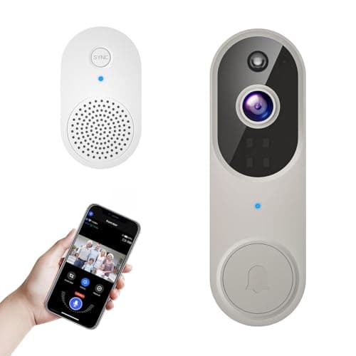 LumoYuzu 1080p Wireless Doorbell Camera for Home Security, Battery Powered, Live View, Cloud Storage, AI Human Detection, Night Vision, Two Way Audio, Indoor Outdoor Surveillance, 2.4G Wi-Fi only