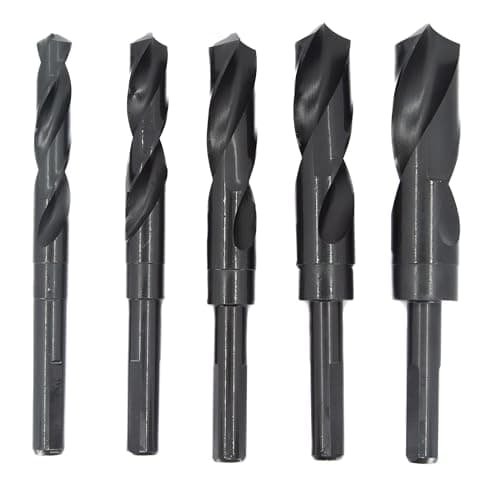 Drill America - POUDWDRSD 5 Piece High Speed Steel Reduced Shank Drill Bit Set in Plastic Pouch Case (9/16" - 1"), POU Series