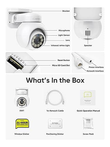 SANNCE 4K 8MP PoE IP Dome Camera with Microphone/Audio, IP Security Camera Outdoor Night Vision 100ft Waterproof IP66 Indoor Wide Angle 2.8mm 24/7 Recording Add-on Camera 9