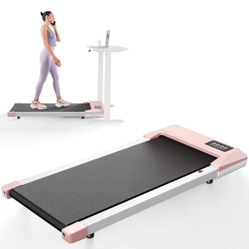 MJWW Walking Pad Treadmill, 2.5 HP Low Noise Under Desk Treadmill with APP, 3 in 1 Portable Treadmills for Home/Office/Small Spaces with Remote Control LED Display, 265 LBS