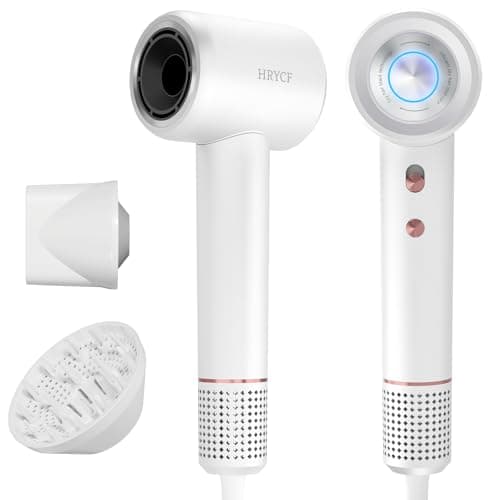 High Speed Hair Blow Dryer|Professional Salon Grade Air Speed, Negative Ion Hair Care|Quiet Design|Suitable for Thick Hair/Styling with Nozzle & Diffuser, Long Motor Lifespan
