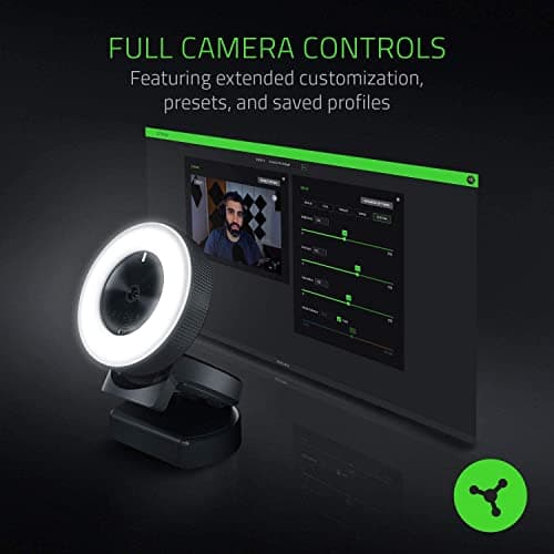 Razer Kiyo: Full HD 1080p 30FPS/720p 60FPS Computer Camera - Built-in Adjustable LED Ring Light Webcam - Advanced Autofocus - Streaming Web Camera for Gaming, Compatible with Windows and Mac (Renewed) 5