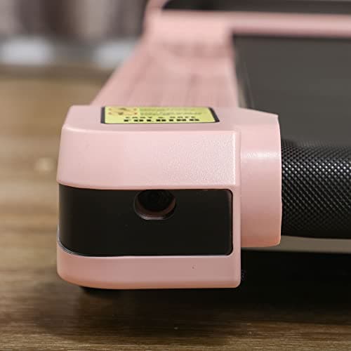 Soozier Under Desk Treadmill, Portable Walking Pad with Foldable Wheels, Remote Control, LED Display, 200 lbs Weight Capacity, Pink 8