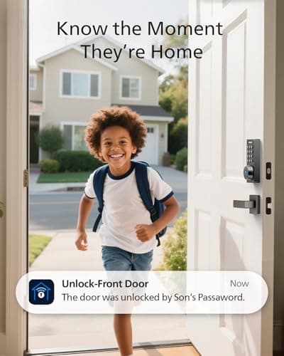 Philips Wi-Fi Door Lock, WiFi Smart Lock Keyless Entry Deadbolt for Front Door, Compatible with Alexa & Google Assistant, Remote Control, Built-in WiFi, APP Fingerprint Passcode Unlock, Auto Locking 5