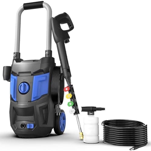Pressure Washer 1000PSI Max 1.0GPM with 20FT Hose,35FT Cord High Power Washers Powered 4 Nozzles for Patios Car Garden