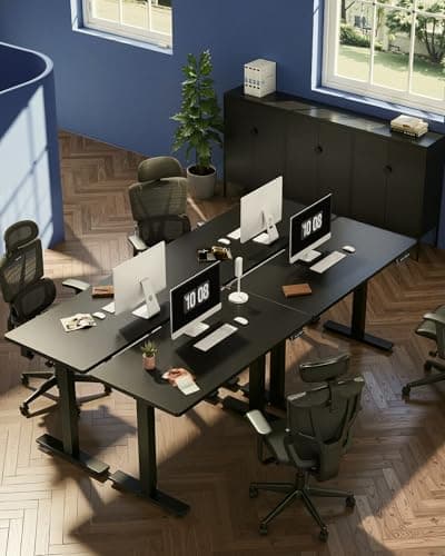 FLEXISPOT EN1 One-Piece Standing Desk, 48"x24" Seamless Desktop Electric Height Adjustable for Home Office, Study Rooms & Multi-Device Workstations, Black 7