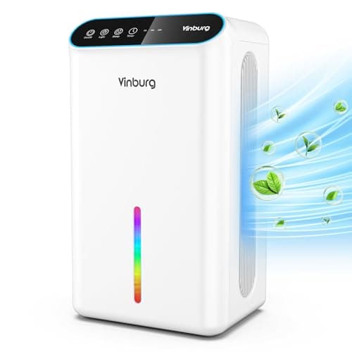 85 OZ Dehumidifier for Home, 800 sq ft Quiet Dehumidifier with Drain Hose, Reusable Filter, Sleep Mode, Auto Shut Off, Timer, Portable for Bedroom Bathroom, Basement