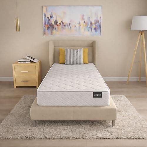 HomeLife Twin Mattress 6 Inches 38X75 White – Medium Firm Hybrid for Bed – Twin Size Mattress Pocket Coil Tight Euro Top High Density & Polyester Cover – Rolled in a Box
