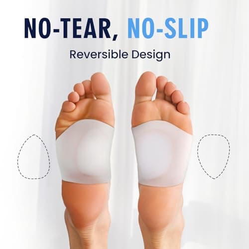 Dr. Frederick’s Original Arch Support Sleeves Plus - 2 ct - Doctor-Developed Plantar Fasciitis & Flat Feet Relief - Foot Braces for Fallen Arches, Heel Pain & Achy Feet - Soft Gel Cushion - S/M 5