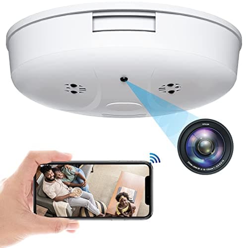 braosusner Hidden Camera Smoke Detector Camera WiFi HD 1080P Wireless Small Nanny Cam for Home Surveillance Security Cameras Indoor/Outdoor Wireless