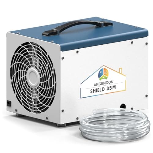 ARGENDON Dehumidifier for Crawlspace Basement, Commercial Dehumidifier with Drain Hose 70 PPD, Compact, Ideal for Water Damage Storage Up to 1000 Sq Ft, 5-Year Limited Warranty