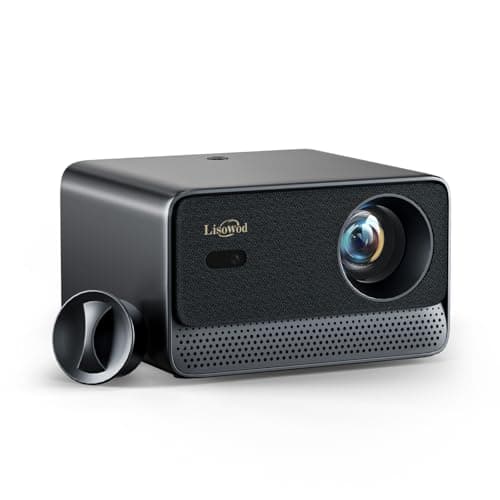 Projector with WiFi and Bluetooth, Mini-Projector: [AI Auto-Setup System & Live TV& 1000ANSI & 800+Built-inApps &Browser],Lisowod L03Pro 1080P Smart Portable-Outdoor-Movie Projector
