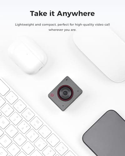 OBSBOT Meet 2-4K Webcam for PC with 1/2" Sensor, AI Framing & Autofocus, Beauty Mode, Lightweight, Gesture Control, HDR, Dual Microphone, 60 FPS, Web Cam for Streaming, Meeting, Gaming. (Space Grey) 8