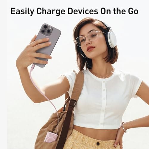 iWALK Portable Charger, 10,000mAh 30W Max Compact Power Bank, Travel Essential Phone Battery Pack with 2.3 ft Retractable Cable for iPhone 17/16 Series, iPad, Galaxy, Pixel, and More 6