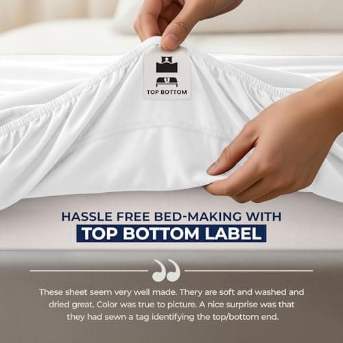 Utopia Bedding Queen Deep Pocket Fitted Sheet – Extra Deep Pocket – Fits up to 21 Inch Mattress – Hotel Luxury – Soft, Breathable and Comfy – Shrinkage and Fade Resistant – Easy Care – (White) 7