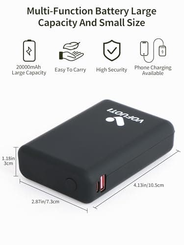 VOFUOTI MAX Heated Blanket Battery Operated, 20000mAh, Wearable Heating Throw Blanket Shawl, Heating Pad for Shoulder and Neck, 3 Heating Levels, up to 7.5 Hours 5