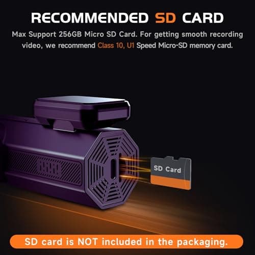 2.5K Dash Cam, Mini Dash Cam for Cars, 1440P Car Camera with APP, 24 Hours Parking Monitor Dashcams Front 2.5K, 160°Wide WiFi Dash Cam with WDR Night Vision, G-Sensor 5