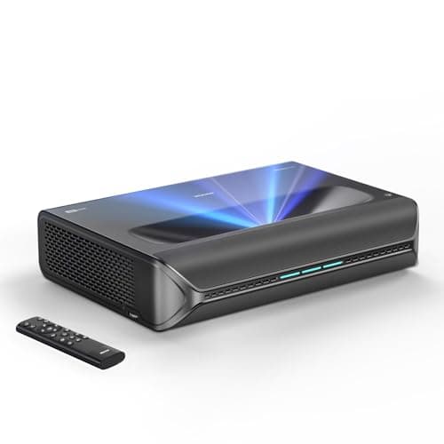 NexiGo Aurora Lite, 4K UHD Ultra Short Throw Tri-Color Laser Projector, 1900 Lumens, Dynamic Laser Dimming, Dolby Vision & Atmos, HDR10+, 3D, 150" UST TV (Holiday Special Edition) with 60W Speakers