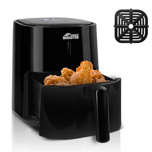 MIRASTON 4.5QT Air Fryer, Compact Digital Touch Control Easy Cooking & Reheat, Countertop Air Fryers for Kitchen, Veggies, Frozen Food, Nonstick Square Basket Dishwasher-Safe, for 1-3 People 8