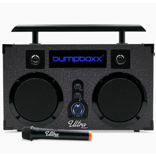 Bumpboxx Bluetooth Boombox Ultra Plus | Retro Boombox with Bluetooth Speaker | Includes Rechargeable Lithium Battery, Carrying Strap & Mic | Easy to Carry | Gator (Renewed)