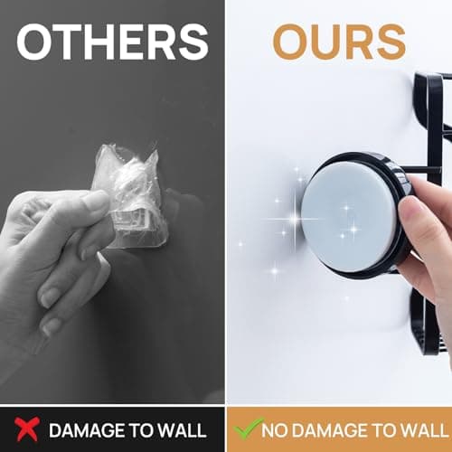 LEVERLOC Soap Dish, Soap Bar Holder for Shower Suction Cup Wall Mounted, Stainless Steel No-Drilling Removable Waterproof Sponge Holder for Bathroom Bathtub Kitchen Sink, Keep Dry, Black 8