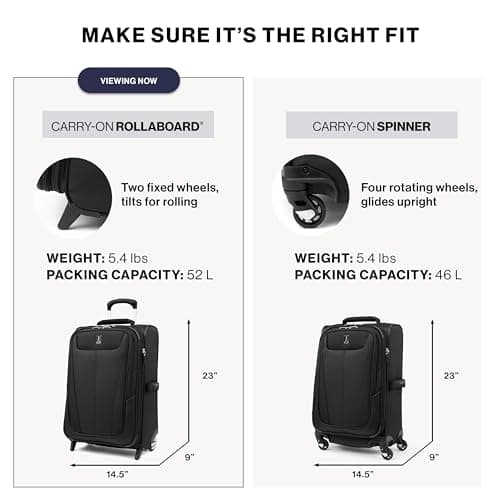 Travelpro Maxlite 5 Softside Expandable Upright 2 Wheel Carry-on Luggage, Lightweight, 21-Inch - Black 7