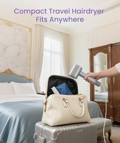 LAMPICK Hair Dryer, Ionic High Speed Blow Dryer with Diffuser Nozzle for Fast Drying, 2 Speeds & 4 Temps, Professional Compact Lightweight Hairdryer for Women Men Travel 5