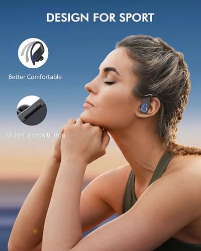 CoolJumper Wireless Bluetooth Earbuds 120H Playtime Bluetooth 5.3 Ear Buds for Sports, Hi-fi Stereo Earphones with LED Display Charging Case, Headphones for Running/Workout Audifonos inalambricos 6