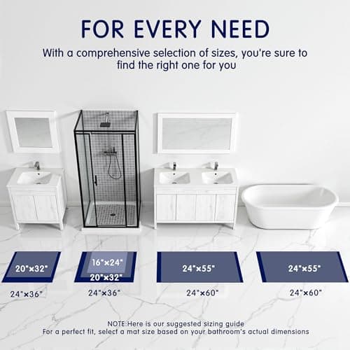 SUBRTEX Bathroom Rugs Chenille Bath Rug Soft Short Plush Bath Mat Soft Shower Mat Water Absorbent Shower Mat Quick Dry Machine Washable(White,16" x 24") 7