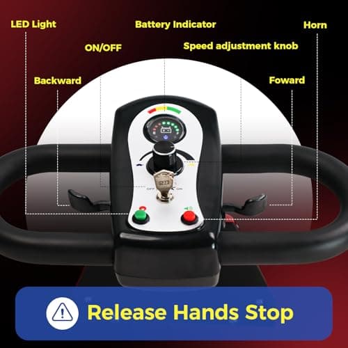 HomyKing Mobility Scooters for Seniors, 4 Wheel Foldable Mobility Scooters for Adults, Folding Travel Mobility Scooter with Seat, Electric Wheelchair, Powered Lightweight Motorized Scooter - Red 9