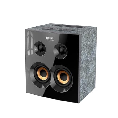 DOSS SoundBox H300 Bookshelf Bluetooth Speaker, 90W Stereo Sound with Extra Bass, Three DSP Technologies, 20H Playtime, BT 5.3, Wireless for Home, Livingroom, Office