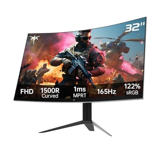 KTC 32 Inch FHD 1080p Curved Gaming Monitor - VA 1500R Curved Monitor, 165Hz 1ms MPRT, FreeSync & G-Sync, 122% sRGB, DP/HDMI, VESA, HDR10 for Gaming Home Office Business PC Monitor 9