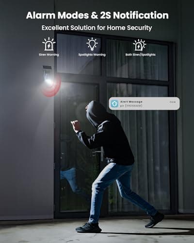 ieGeek Security Cameras Wireless Outdoor, 2K Solar WiFi Camera for Home Security System, Battery Powered Surveillance Cam with Solar Panel, 360° PTZ Color Night Vision, Motion Sensor, Works with Alexa 6