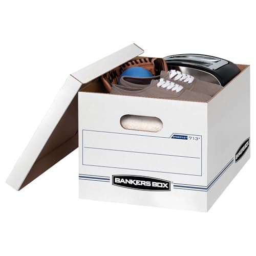 Bankers Box 30-Pack Basic Duty File Storage Boxes with Lids, Letter/Legal, Stor, (0071304) 8